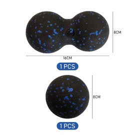 2 Pieces Massage Balls, Double Ball Single Ball Massage Ball, Effective Fascial Training, Self-Massage, Deep Massage, Back, Spine, Neck and Facial Muscle Relaxation