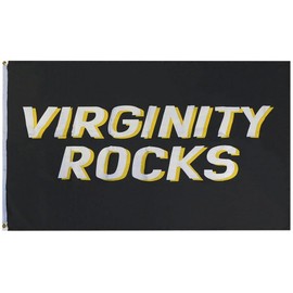 COLL7AWS 3x5 Virginity Rocks Black Premium 100D Woven Poly Nylon 3'x5' Flag Banner