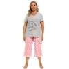 Vozanet Women's Pajamas Set Soft V Neck Sleepwear Top and