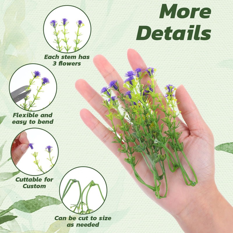 100pcs Artificial Baby Breath Flowers - Tiny Artificial Flowers