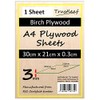 Trustleaf 3mm Birch Plywood A4-300x210x 3mm - (Pack of 1)