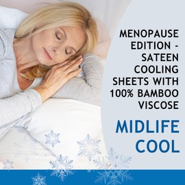 Vegan Silk Viscose Bamboo Sheets King Size - Cooling Sheets King 100% Viscose from Bamboo Sheet Set, Soft Viscose Bamboo Bed Sheets for Night Sweats, Cool Bed Sheets King Sheets Set Queen & King