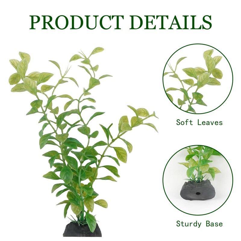 GGPEIH 11 Pcs Aquarium Decoration Artificial Pond Plants, Aquarium Plants