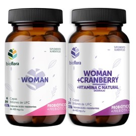 Probioticos Bioflora Pack Balance Femme, 30 Cápsulas Woman, 65 Cápsulas Woman Cranberry, Ácido Resistntes, Contiene 6 diferentes cepas de Probióticos 