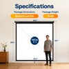 VIVOHOME 120 Inch 1:1 Pull Down Projector Screen, HD 4K