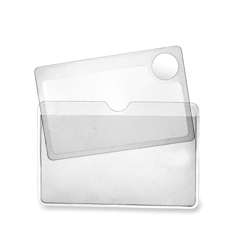 Carson 2.5x Power Credit Card Size Magnifiers (WM-01) with 6x