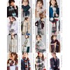Buyer CH60a Pure Cashmere 100% Checked Stole 19 Patterns ~