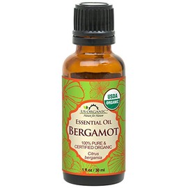 US Organic Aceite Esencial de Bergamota 100% Puro, Certificado Orgánico por USDA, Prensado en Frío, con Gotero Europeo, Origen Italia (30 ml)