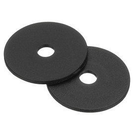 sourcing map Nylon Flat Washers, M4 x 4mm ID x 20mm OD Round Flat Plain Washer Plastic Gasket Fastener for Household Faucet Pipe Water Hose, Black, Pack of 50