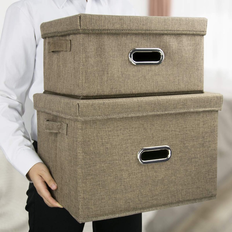Sturdy Fabric Cube Storage Bin Minimalist Portable Storage Container Space-saving