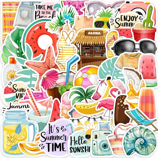 BSITSSS 150 PCS Summer Scrapbook Stickers,Graffiti Beach Stickers for Scrapbooking,