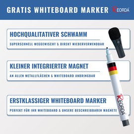 Reorda® Magnetic Strips Writeable – Pack of 105 (7 Colours) – 75 x 25 mm I Rewritable Magnets for Whiteboard, Kanban, Magnetic Board – Writeable Magnets for the Fridge