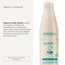 SALERM - Instant Hair Conditioner 21 Silk Protein - 250 ml - Leave-In or Rinse-Out Conditioner - with Silk Proteins - Heat Protector and Hydrating