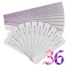 Lima de uñas (paquete de 36), profesional, reutilizable, grano 100/180,