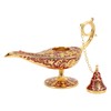Magic Genie Lamp Red Zinc Alloy Antioxidant Fadeless Relief Pattern