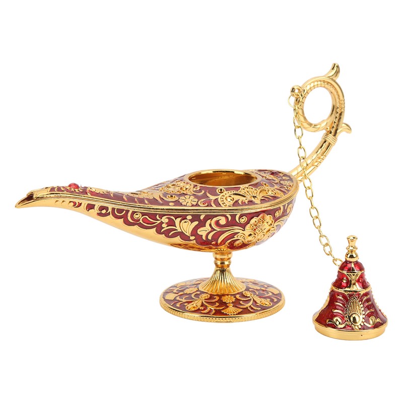 Magic Genie Lamp Red Zinc Alloy Antioxidant Fadeless Relief Pattern