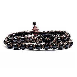 Tamashii Tibetan Black Onyx Bracelet Unisex Handmade with Natural Stones and Cord BHS600-01, Unit size, Cotton, Onyx
