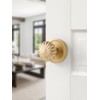 MRML Brushed Gold Passage Door Knob, Interior Closet Pantry Hallway