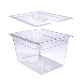 WELKOR 8" Sous Vide Container with Lid,Sous Vide Cookers Compatible with Anova, Joule, Nano, Wancle, Instapot,Perfect for Chicken, Beef,Parties and Professionals (12 qt without racks)