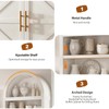 Jocoevol Kitchen Pantry Cabinet, Arched Bookshelf Bookcase China Pantry Storage