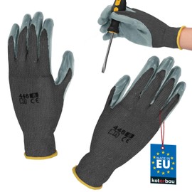 KOTARBAU Gloves - Work Gloves - Non-Slip - Size 8 - Latex - Coated Work Gloves - for Men - Women - Workshop Accessories - Winter - Gardening Gloves