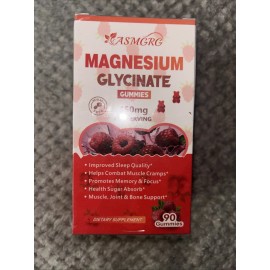 Magnesium Glycinate Gummies 450mg - 90 Vegan Gummies Sugar Free Magnesium