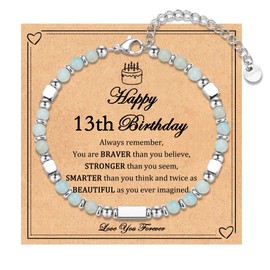 IKIATY 13 Year Old Girl Birthday Gifts Ideas, 13th Birthday Gifts for Girls, Birthday Bracelet Gifts for Teenage Girls Daughter Granddaughter Niece Friends