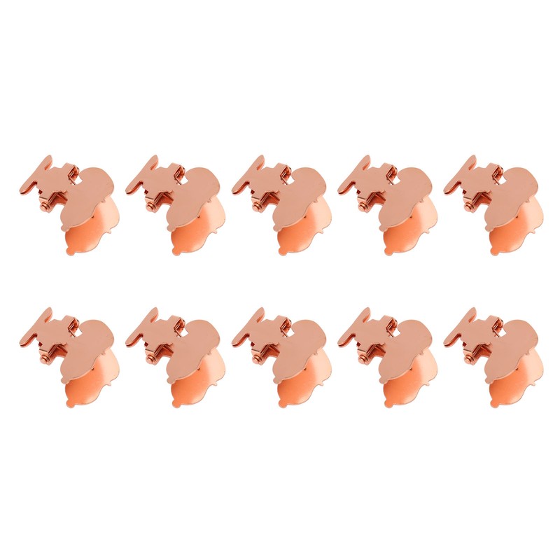 10pcs Metal Binder Clips Innovative Cartoon Cute Shape Electroplated Rustproof