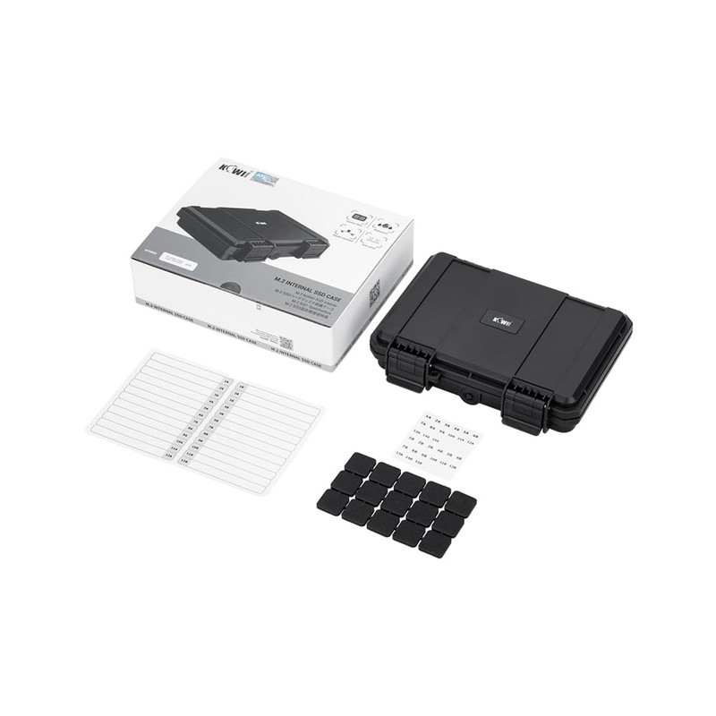 KIWIFOTOS Large Capacity M.2 NVME 2280 SSD Storage Case, 24