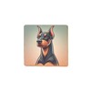 Wooden Fridge Magnet Doberman Dog Artwork with Retro Style, Unique