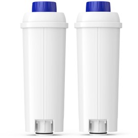 DLSC002 Water Filter Replacement Compatible With Delonghi Coffee Machines Activated Carbon Softener For De'longhi 5513292811 Ecam, Esam, Etam, Bco410, Bco420, Ec680, Ec800, Cfl-950, Ser3017, 2 Pack