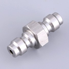 Htopse Upgraded Stainless Steel Both End Male Quick Disconnect Adaptor Double Male Fill Nipple for Diving Bottle 8mm Thread