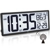 WallarGe 14.5'' Atomic Clock with Backlight, Large Digital Wall Clock