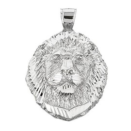 925 Sterling Silver Leo Zodiac Sign Charm King Lion Pendant
