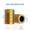 CKAuto Tire Valve Stem Caps, Golden Yellow, 4 pcs/Pack, Anodized