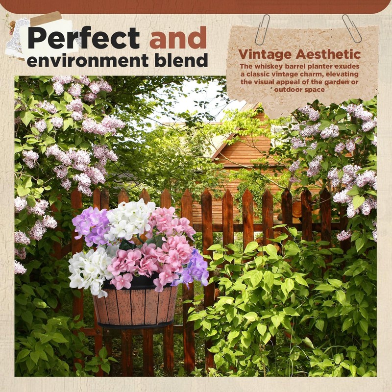 Layhit 6 Pcs Wall Hanging Planters Outdoor Pot Planter Wine