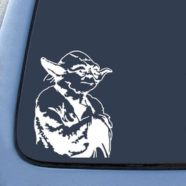 Jedi Master Sticker Decal Notebook Car Laptop 5.5" x 7.5" (White)