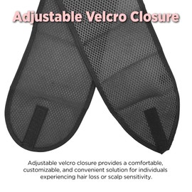 DONNA DELUXE FOAM MESH WRAP OLIVE + VITAMIN E TREATED, Curly Hair Care Essentials Face Wash, Makeup, and Headband for Women, 1PC (BLACK, 1 Count (Pack of 1)) | DONNA