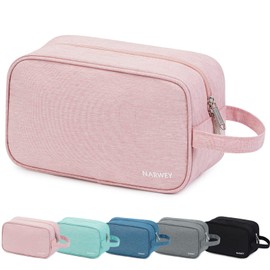Travel Toiletry Wash Bag for Women Traveling Dopp Kit Makeup Bag Organizer for Toiletries Accessories Cosmetics (Pink)