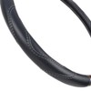 BDK Black/Dark Wood Grain Soft Leather Grip Big Rig Steering
