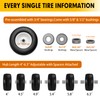 13x6.50-6 Flat Free Tire and Wheel 2 Pack, Solid Smooth