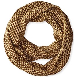 La Fiorentina Women's Popcorn Infinity Knit Scarf, Camel, One Size