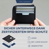 VON HEESEN Genuine Leather RFID Card Holder Made of Nappa