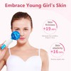 2PCS Globes Facial Roller Cold Hot Skin Massager Crystal Glass