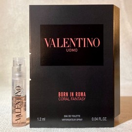 Valentino Uomo Born In Roma Coral Fantasy EDT Sample Spray .04oz, 1.2ml in Card