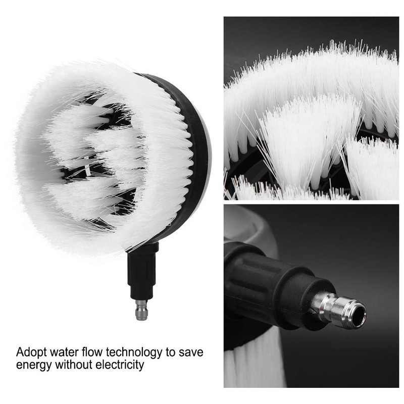 1/4 Inch Rotating Cleaning Brush, 360 Degree Fan Shaped Water