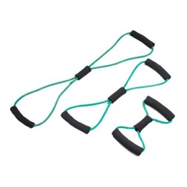 CanDo Bowtie Tubing Exerciser Full Body Set, Green, 14/22/30 Inch