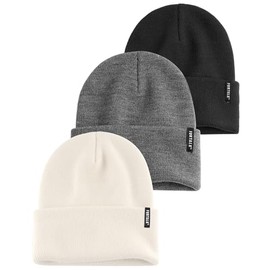 FURTALK 3 Pack Beanie for Men Women Unisex Cuffed Thick Knitted Unisex Winter Hat Skull Cap