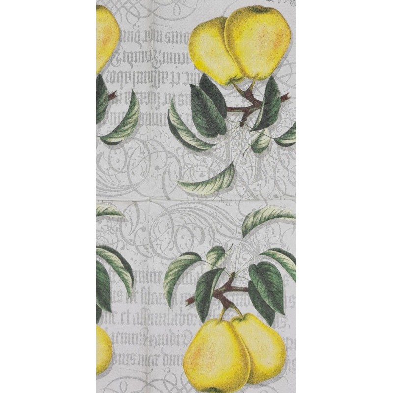 TWO Individual Napkins Pears Fruits Cocktail for Decoupage (730)