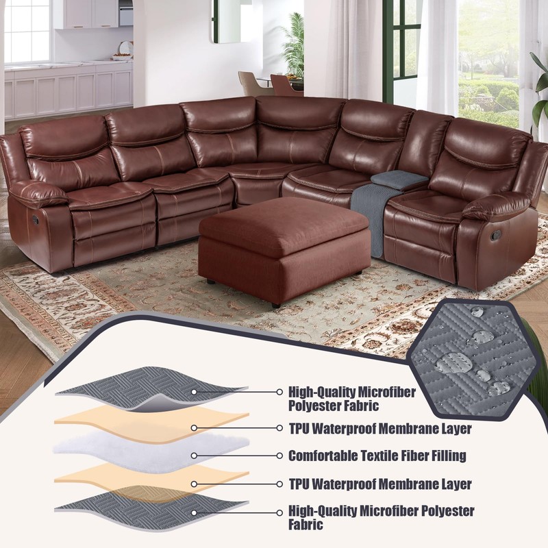 KinCam Waterproof Recliner Sectional Couch Covers, Oversized Reclining Sofa Covers